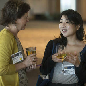 Two Athena in Actions participants in the lobby