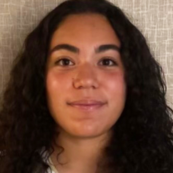 Angelissa Gutierrez Murillo portrait; Young woman with dark hair, smiling