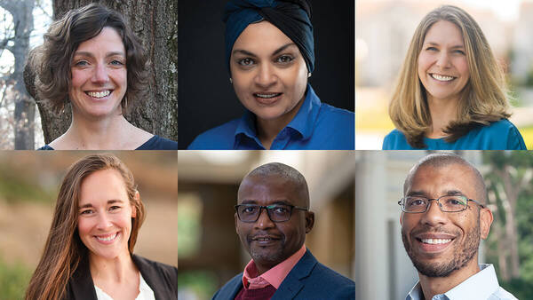 Six diverse individuals smiling in a grid of headshots.